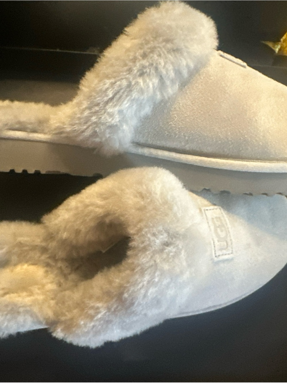 UGG Women’s Cozy Gray Plush Shearling Slippers Sz 10 - Picture 7 of 14